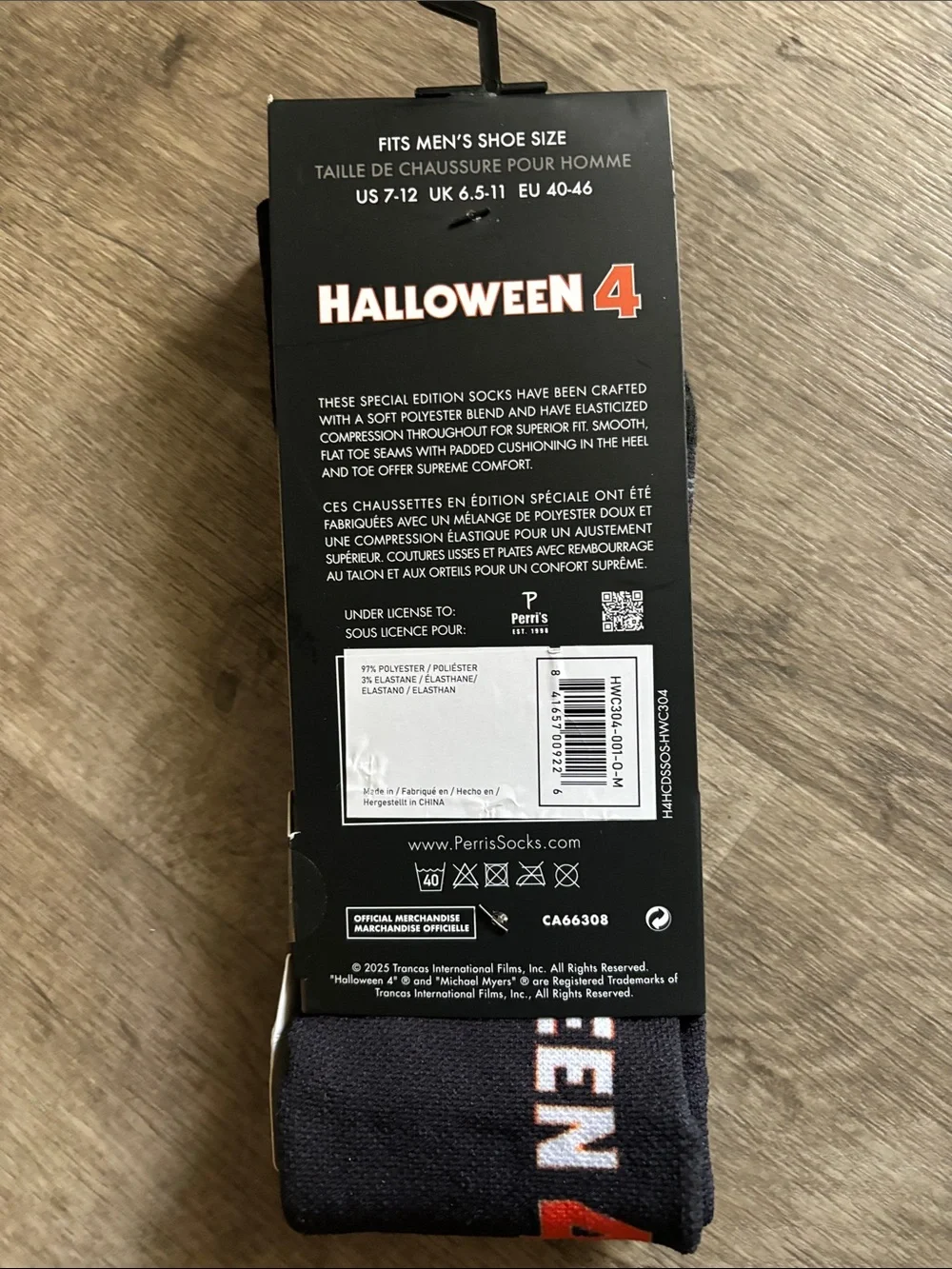 Halloween 4 Men's Graphic Socks - Black/White